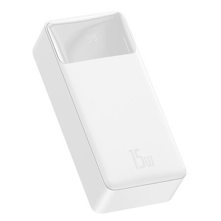 Портативный аккумулятор BASEUS Bipow Digital Display 15W, 3A, 30000 мАч, (White) - 3