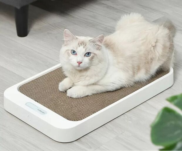 Лежанка - когтеточка - весы для кошек Homerun Magic Board Pet Scale PS15 (White) - 4