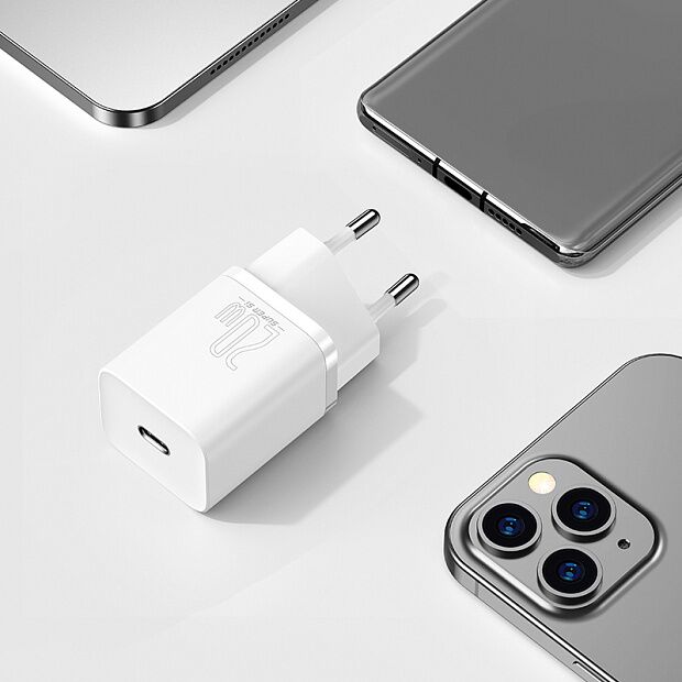 Зарядное устройство BASEUS Super Si USB-C, 3A, 20W, белый - 7