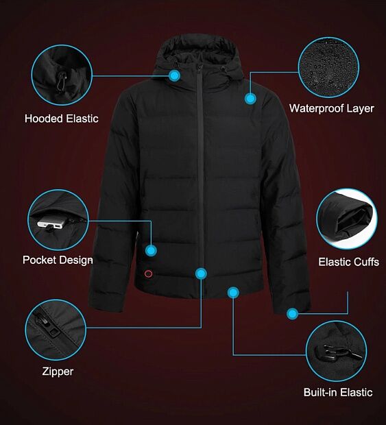 Куртка с подогревом Cottonsmith Graphene Temperature Control Jacket XXL (Black/Черный) - 3