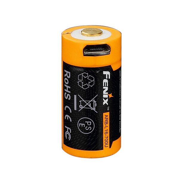 Аккумулятор 16340 Fenix 700 mAh Li-ion с разъемом для USB, ARB-L16-700U - 3