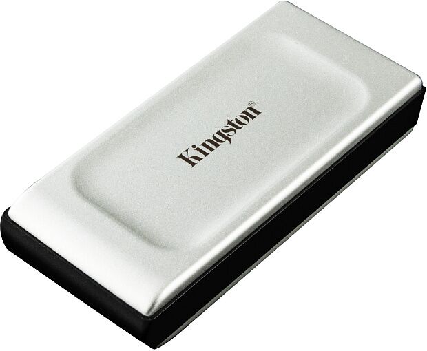 Твердотельный накопитель Kingston SSD XS2000, 500GB, Portable Type-C, USB 3.2 Gen 2x2, R/W 2000/2000MB/s, IP55, 70x33x14mm, Silver - 2