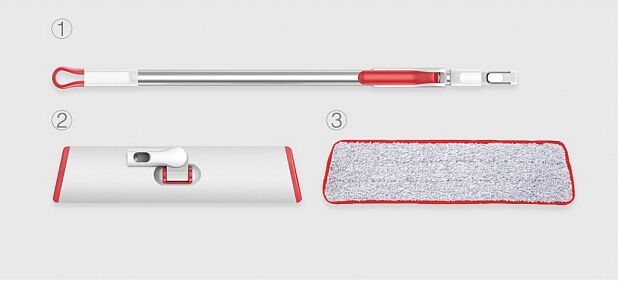 Швабра Xiaomi Appropriate Cleansing from the Squeeze Wash MOP YC-01 (Red-Grey) - 3
