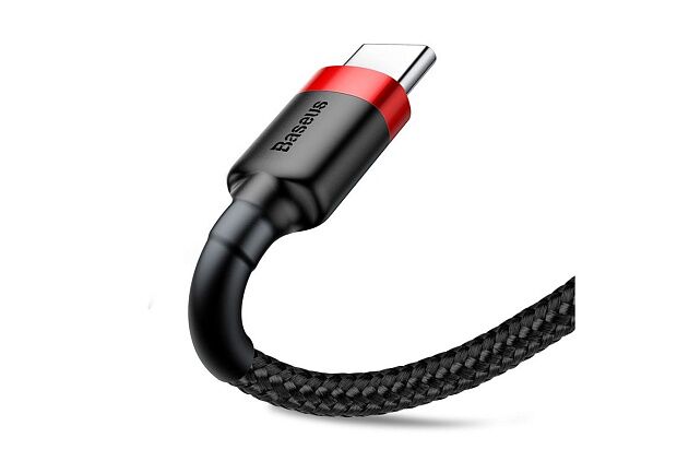 Кабель Baseus Cafule Cable USB For Type-C 3A 1M CATKLF-B91 (BlackRed) - 6