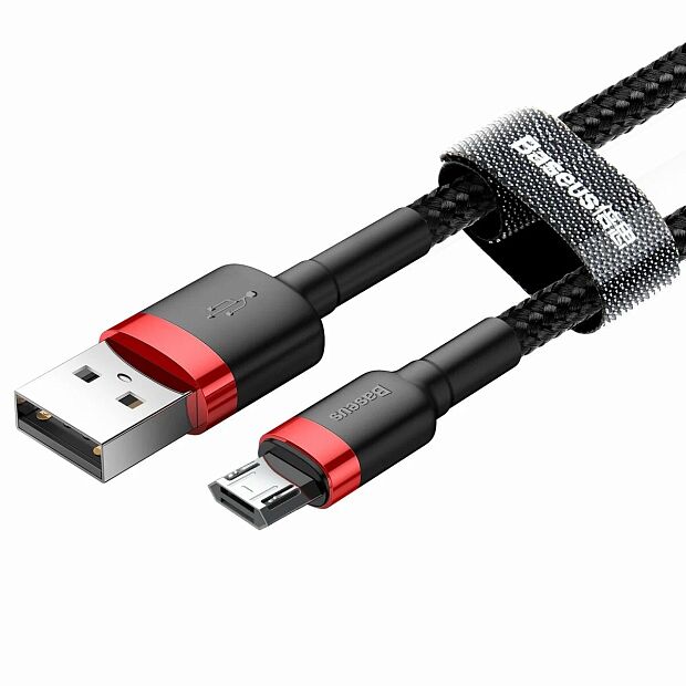 Кабель Baseus Cafule Cable USB For Micro 1.5A 2m CAMKLF-C91 (Black/Черный) - 3