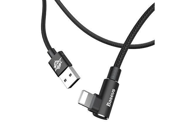 Кабель USB BASEUS MVP Elbow Type, USB - Lightning, 2А, 1 м, черный, угловой - 8