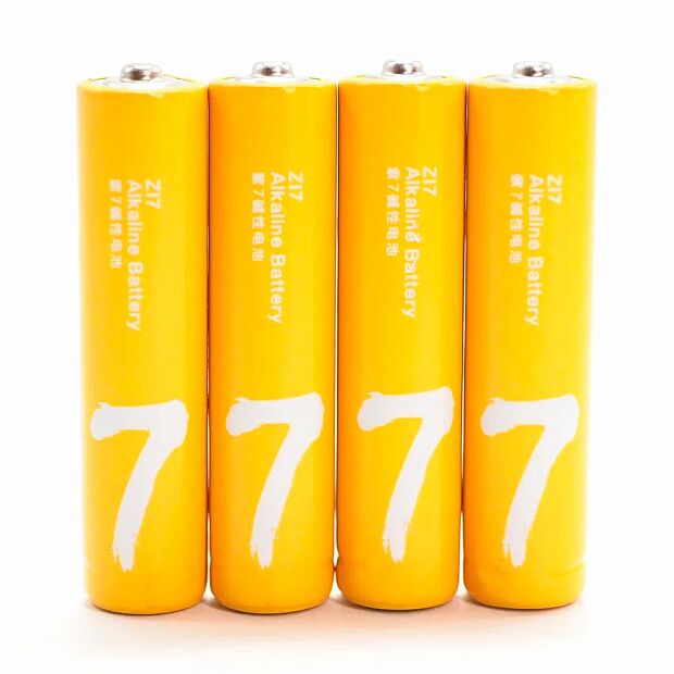 Батарейки алкалиновые ZMI Rainbow Zi7 типа AAA (уп. 4 шт) (Yellow) - 1