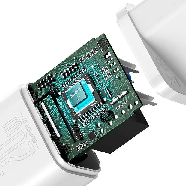 Зарядное устройство BASEUS Super Si USB-C, 3A, 20W, белый - 6