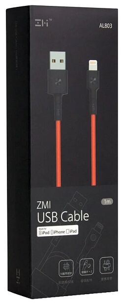 Кабель ZMI MFi USB/Lightning 100cm (AL803) (Red) - 3