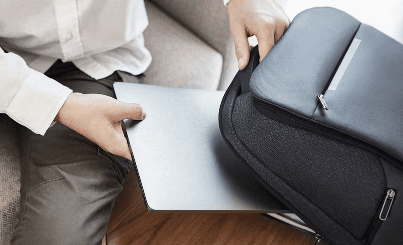 Упаковка вещей в рюкзак Xiaomi Business Multifunctional Backpack ZJB4165CN 