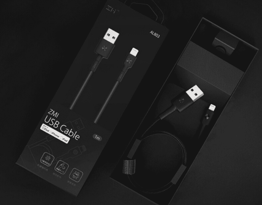Упаковка для кабеля Xiaomi ZMI USB/Lightning MFi 100 см AL803