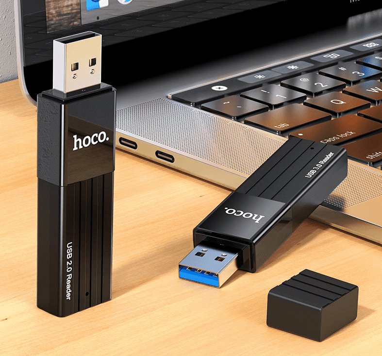 Дизайн картридера Hoco HB20 Mindful 2 in 1 USB 2.0/480Mbps