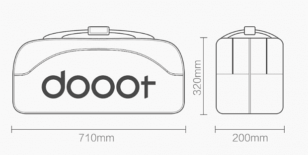 Дорожная сумка Dooot Dot Net Feather Multi-Function Sports Bag (Black/Черный) - 2